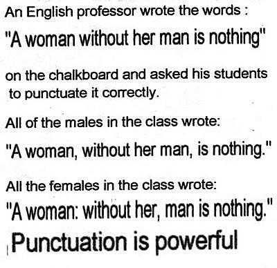While we are discussing grammar, punctuation matters. | Tennessee Hunting &  Fishing Forum