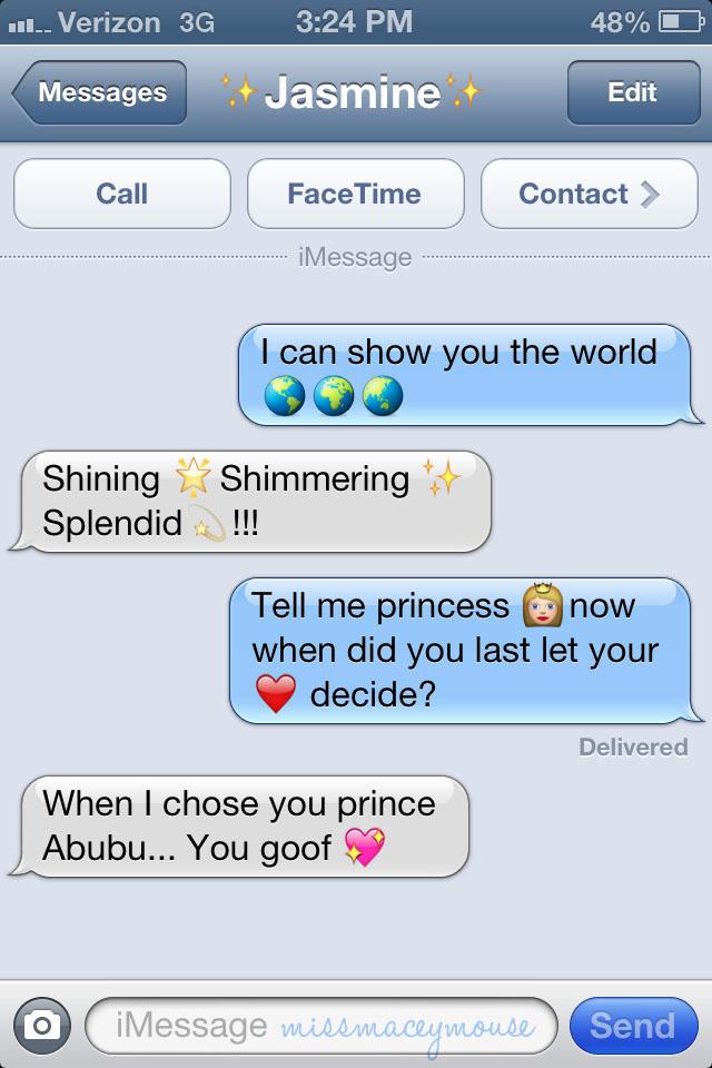 Disney Princesses Text Their Princes 10 Pics Pleated Jeans