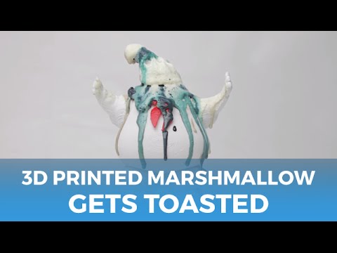 3D Printed Marshmallow Man Turns to a Puddle