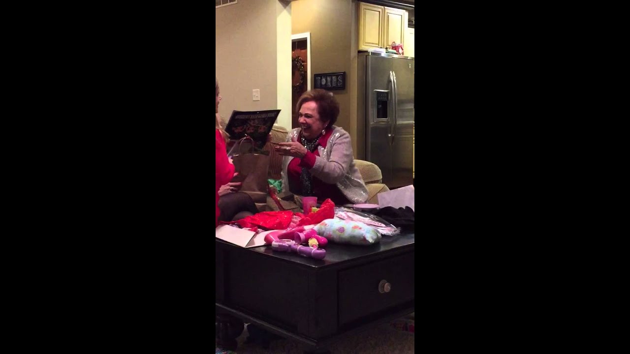 80 Yr Old Grandma Opens Firefighter Calendar Christmas Gift