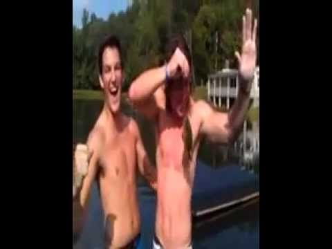 Guy catches fish with his hair