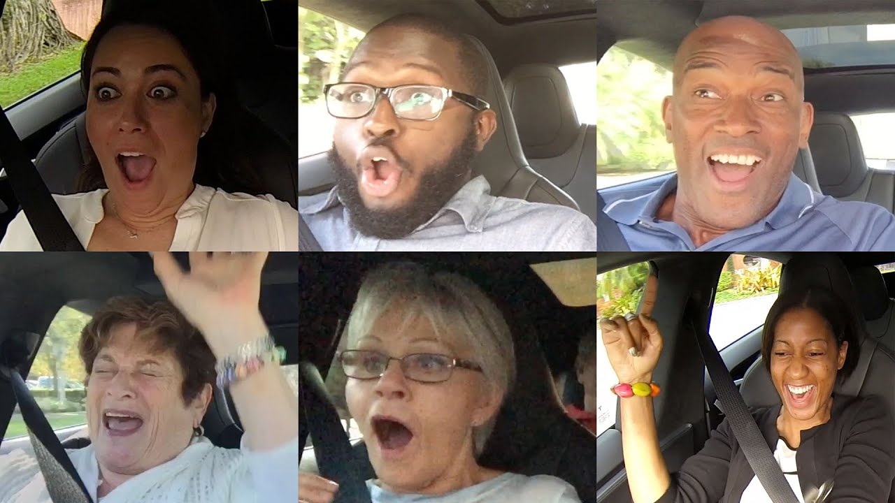 Tesla P85D Insane Mode Launch Reactions Compilation - Clean Version - Ludicrous Mode Coming Soon