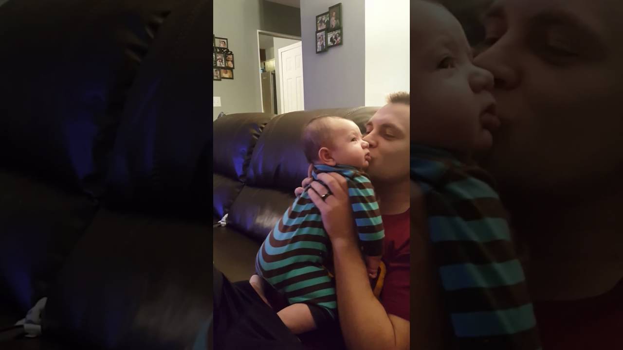 2 month old baby hates kisses funny