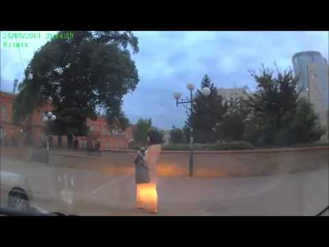drunk woman takes tumble