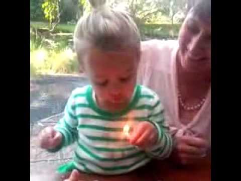 candle blowing fail... mila moo loves candles