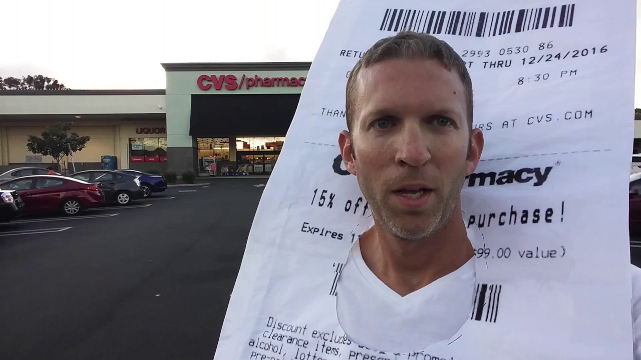 CVS Receipt Costume goes to CVS