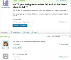 15 Funny Yahoo Answers