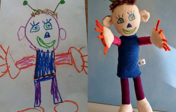 Plush Toys Made From Children's Drawings (18 Pics)