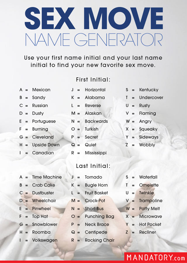 Sex Move Name Generator 4823