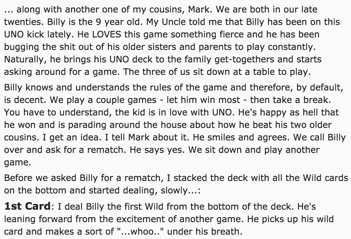 The Funniest Story You Will Ever Read About the Card Game Uno