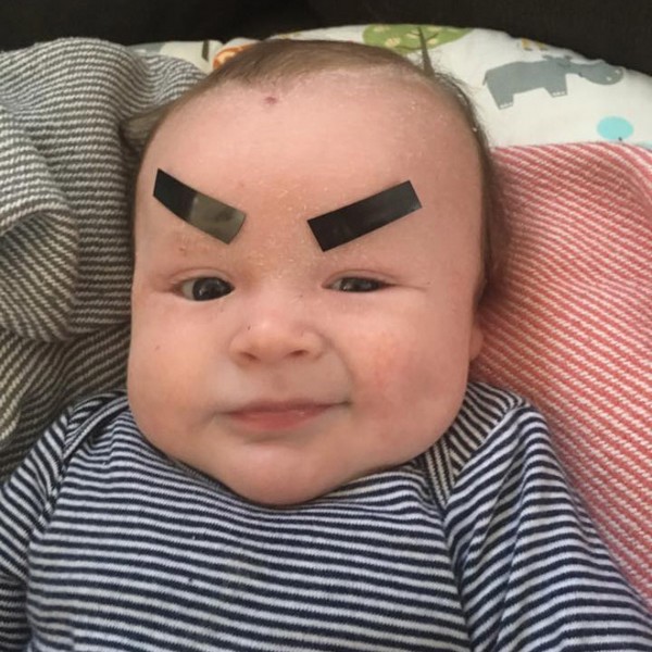 Fake Eyebrows On Babies is Hilarious (15 Pics)
