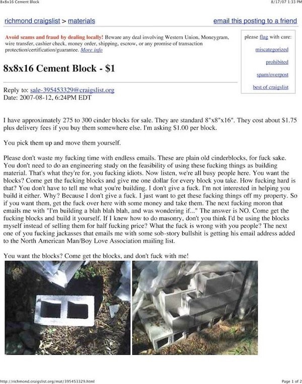 17 Incredibly Weird Craigslist Posts | Pleated Jeans