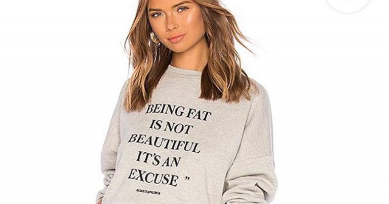 Popular Clothing Brand Uses Thin Models To Sell Fat-Shaming Sweatshirts And People Are Furious