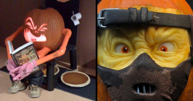 19 Masterful Pumpkin Carvings That Are Scary, Hilarious, And Everything In Between