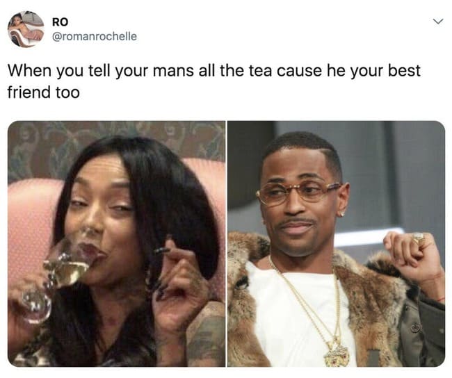 when you tell your man he is all the tea marriage meme, tell your man he is all the tea funny marriage meme, the look from your husband when you say something nice funny marriage meme