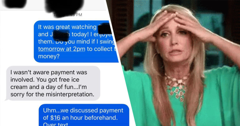 Babysitter Contacts Mother For Payment After Watching Her Two Kids And Instead Gets Her Number Blocked