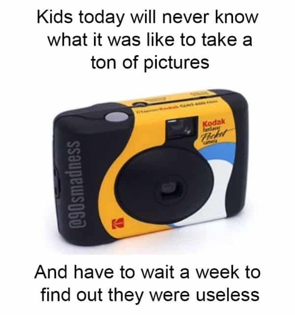 disposable camera 90s meme
