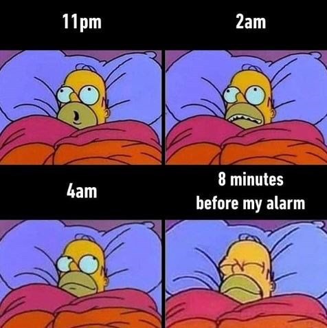 8 minutes before alarm insomnia meme