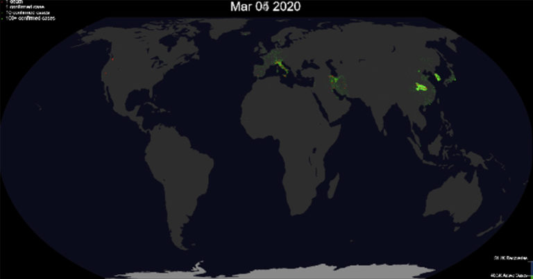 Map Shows The Coronavirus Spread Over The Course Of Twenty Days