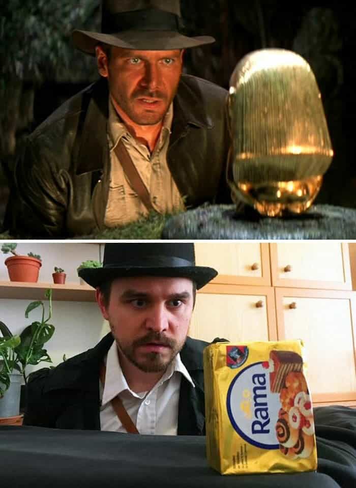Bored Couple Recreate Famous Movie Scenes With Household Items While In
