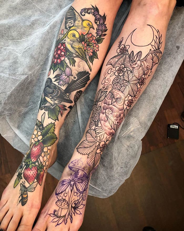 awesome | Shin tattoo, Trendy tattoos, Sleeve tattoos