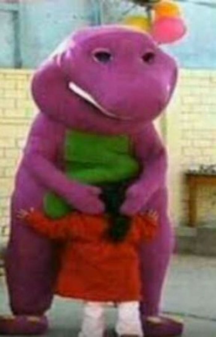 cursed barney image, cursed barney picture, cursed barney with kid image, cursed barney with kid picture, funny cursed barney image, funny cursed barney picture