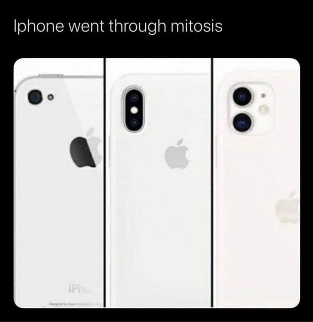 iphone mitosis science meme, funny iphone mitosis science meme, clever iphone mitosis science meme