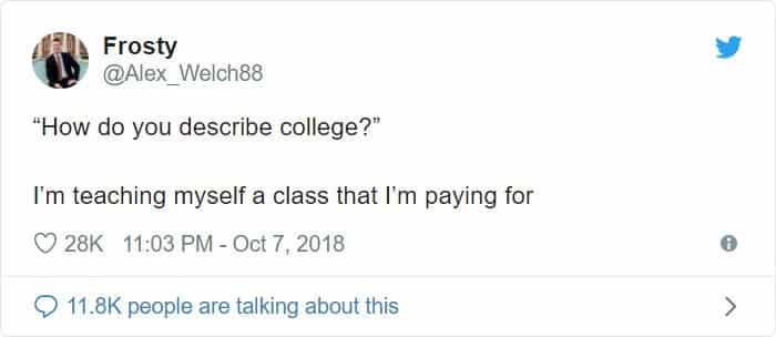 Funny College Tweets From Student In Over Their Heads