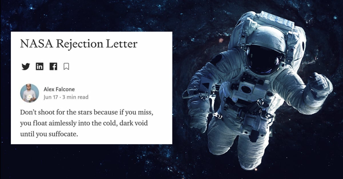 nasa rejection letter