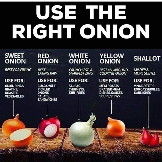 best use for types of onion, best uses for different onions, best uses for types of onions, onion cooking chart