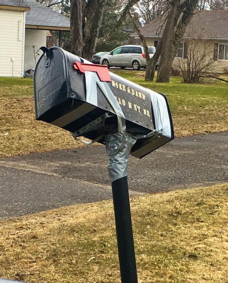 practical ways to fix things, practical fixes, funny fix it yourself, practical fix, funny do it yourself, funny diy, funny practical fixes, duct taped mailbox