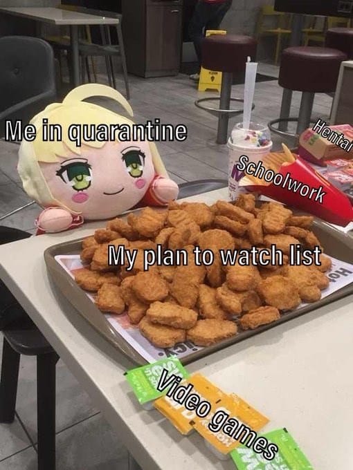 quarantine to do list meme, quarantine todo list meme, quarantine to do list anime meme