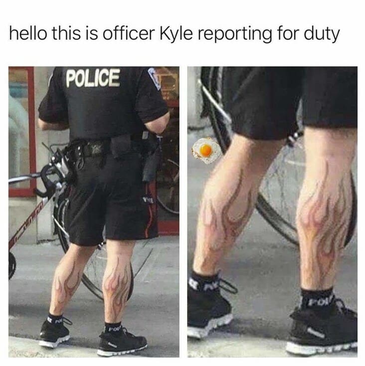 police officer kyle meme