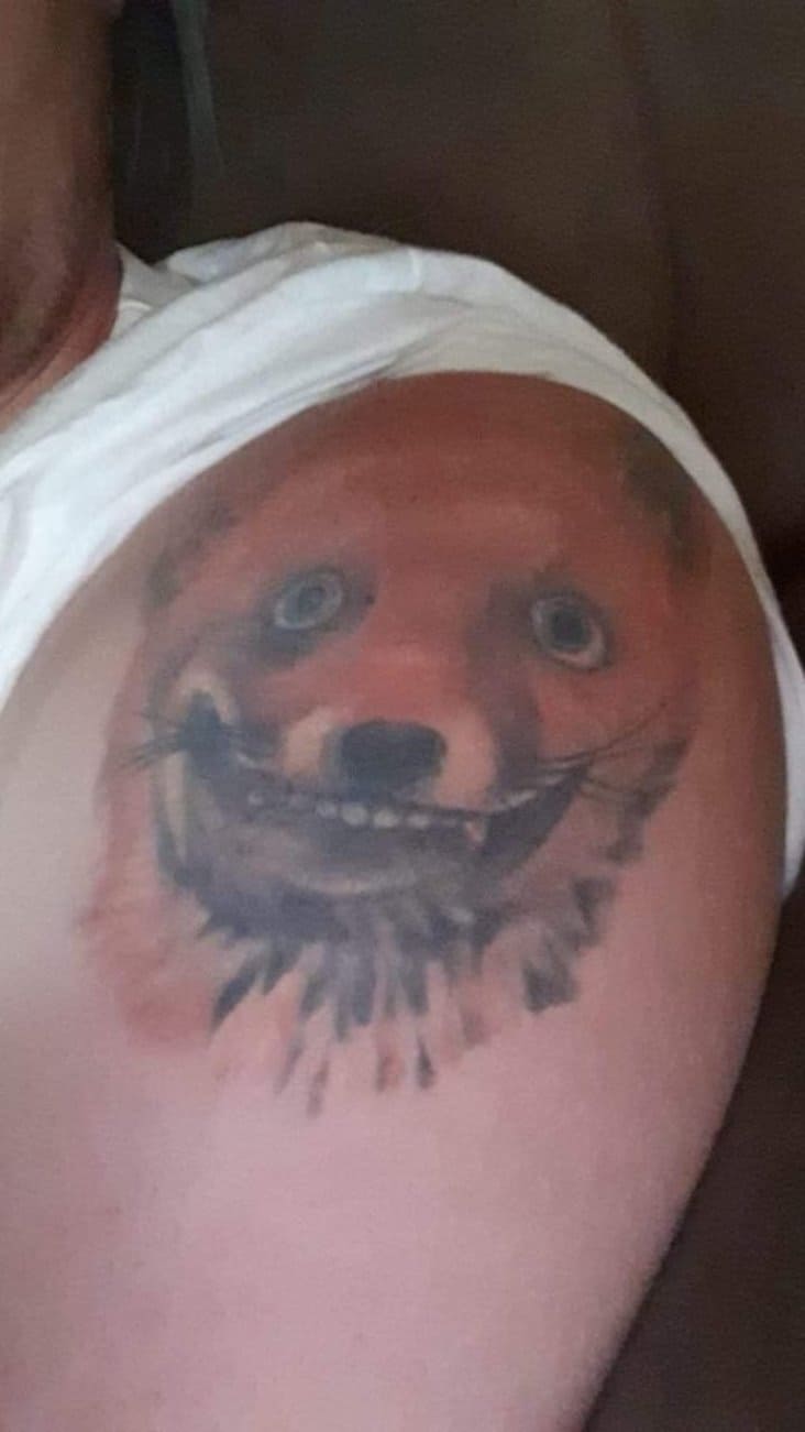 not a super great fox tattoo, fox tattoo