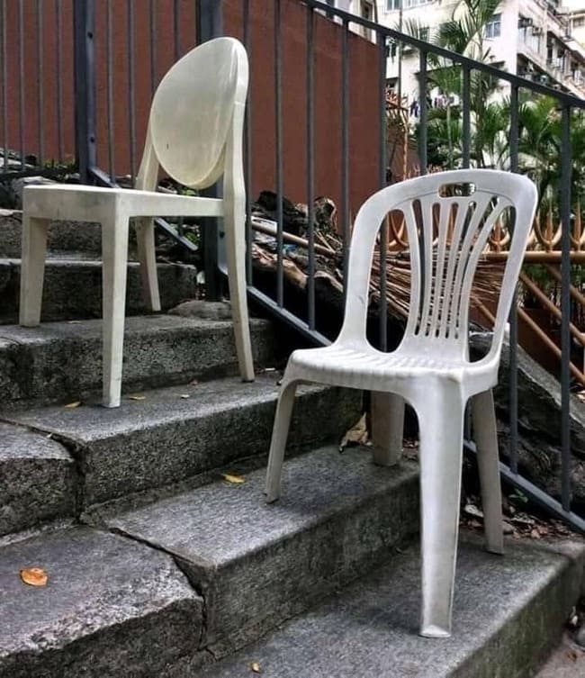 chairs for stairs, chairs on stairs, chairs made for stairs, cursed chairs image, cursed chairs picture, cursed image, funny cursed image, funny cursed chairs, funny cursed chairs image