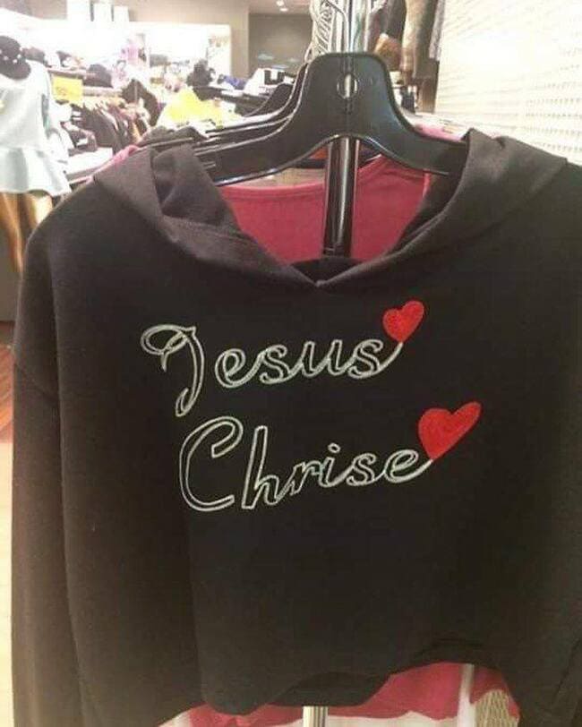 jesus chrise shirt, cursed spelling, cursed spelling image, cursed spelling picture