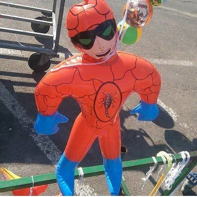 cursed spiderman blow up doll, funny spiderman blow up doll, knock off spiderman, knock off blow up spiderman doll, knockoff spiderman doll, funny action figure blow up doll, funny superhero blow up doll, blow up doll fail, cursed blow up doll image, cursed blow up doll picture