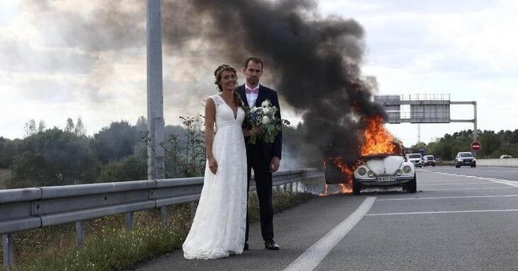 wedding fails, wedding fails pictures, funny wedding fails, epic funny wedding fails, epic wedding fails compilation, hilarious wedding fails, hilarious wedding picture fails, funniest wedding fails, hilarious wedding photo fails, wedding fail pics, wedding fail, wedding fail picture, bride and groom with burning car