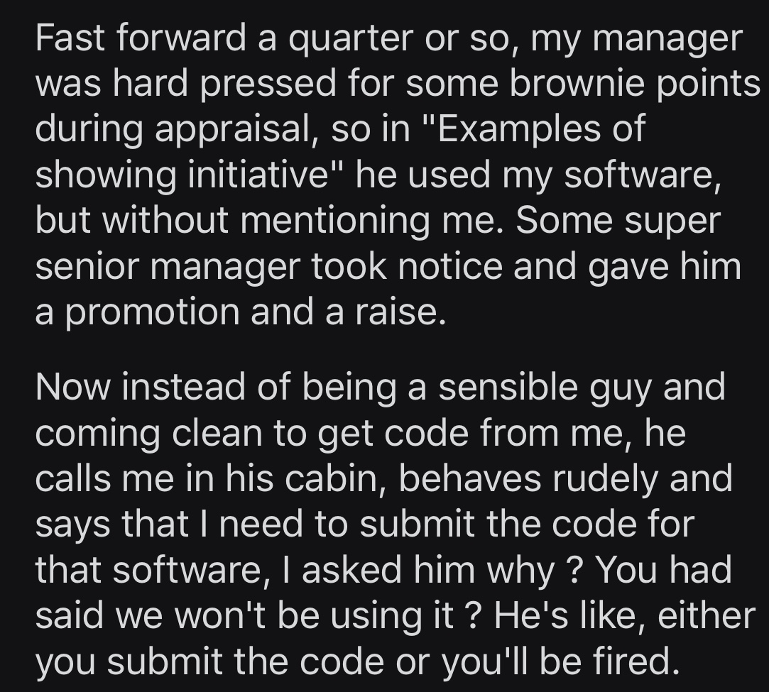 Taught a lesson to my idiot boss who tried to get credit and promotion for a software I made and fired me over it, u/unhappy_taste pro revenge, u/unhappy_taste prorevenge, u/unhappy_taste r/prorevenge, boss tried to take credit for software, boss tried to get credit for software, boss tried to take credit for software i made, boss tries to take credit for software someone else made, boss tries to take credit for software i made, pro revenge boss software, prorevenge boss software, r/prorevenge boss software, pro revenge boss tried to take credit, prorevenge boss tried to take credit, r/prorevenge boss tried to take credit, boss tried to take credit, boss tried to take credit for something i created