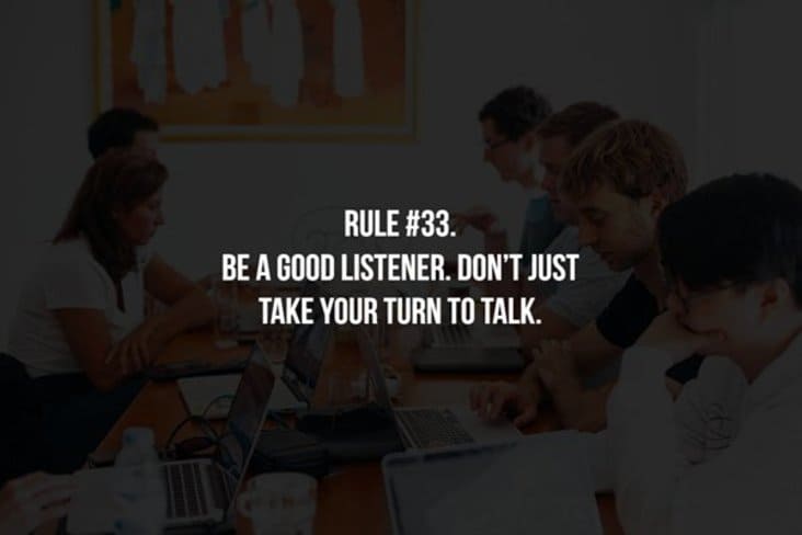 be a good listener rule