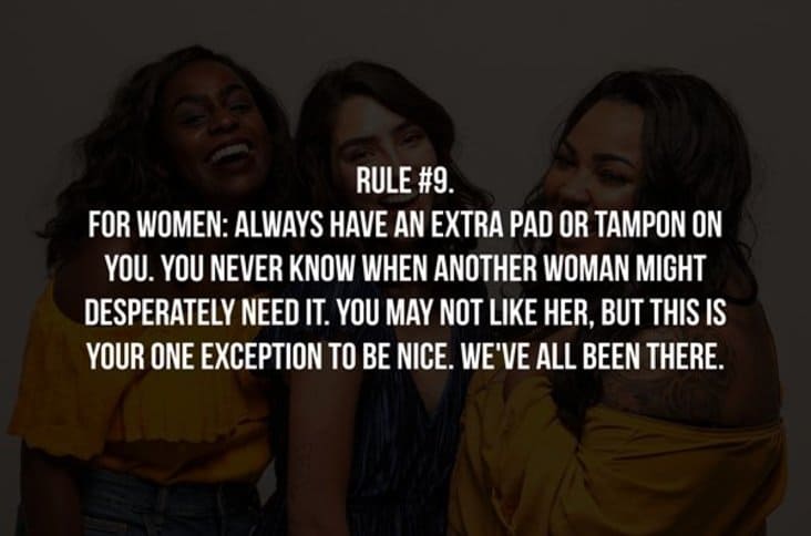 unwritten rule for women