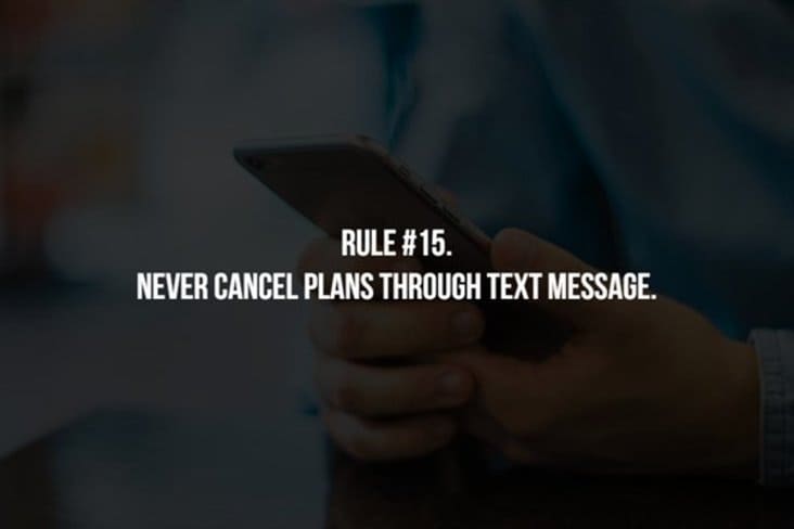 unwritten texting rule