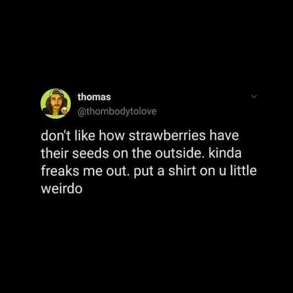funny strawberry tweet, funny tweet about strawberries
