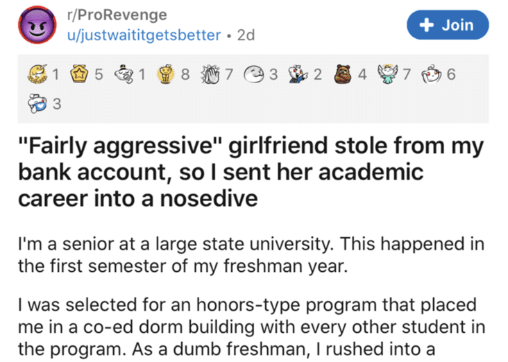 Revenge against ex girlfriend