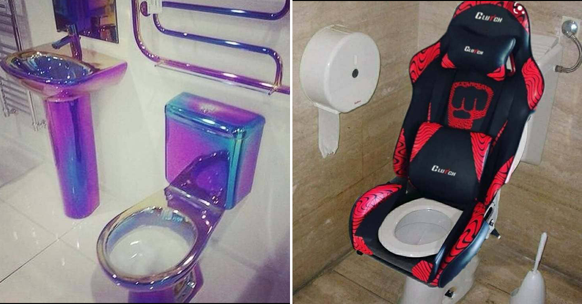 Gamer toilet with fancy LED, fans and glass : r/weirddalle
