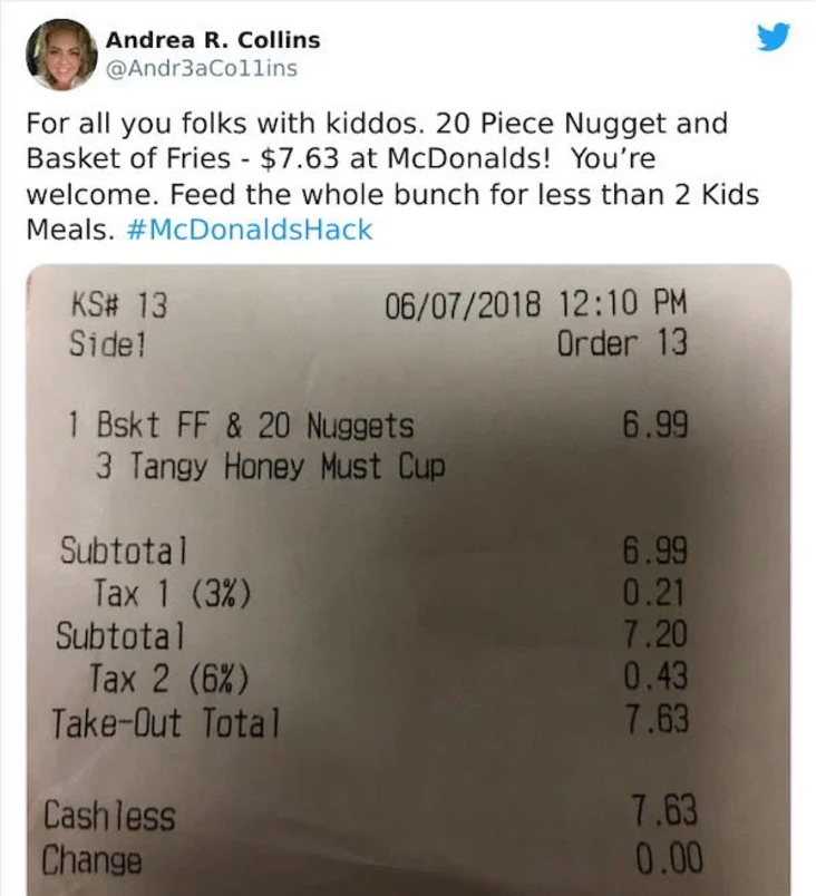20 piece nugget mcdonalds hack