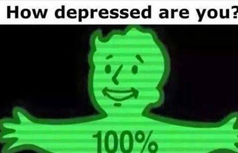 100 percent depression meme, 100 percent depressed meme