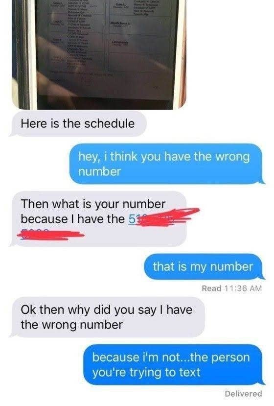 wrong number facepalm