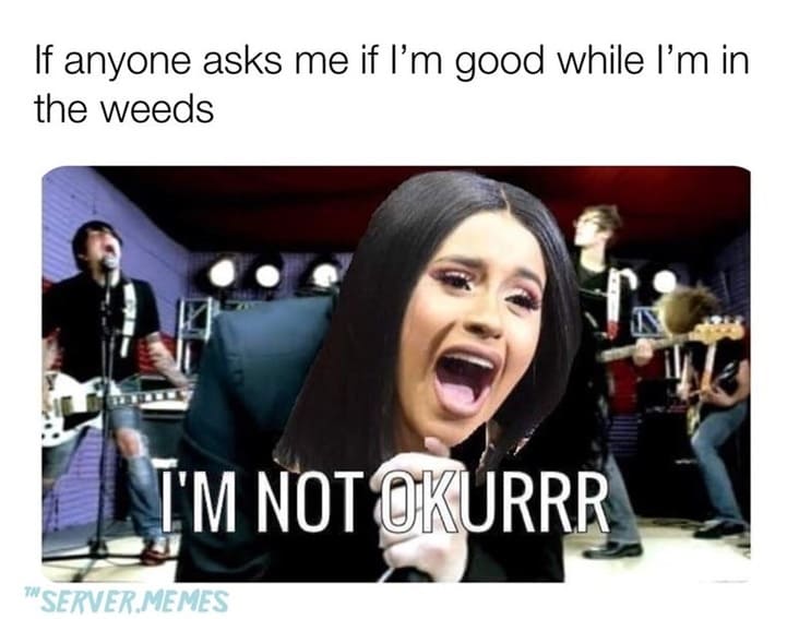 in the weeds server meme