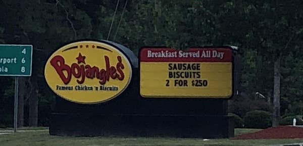 2 for $250 bojangles you had one job fail